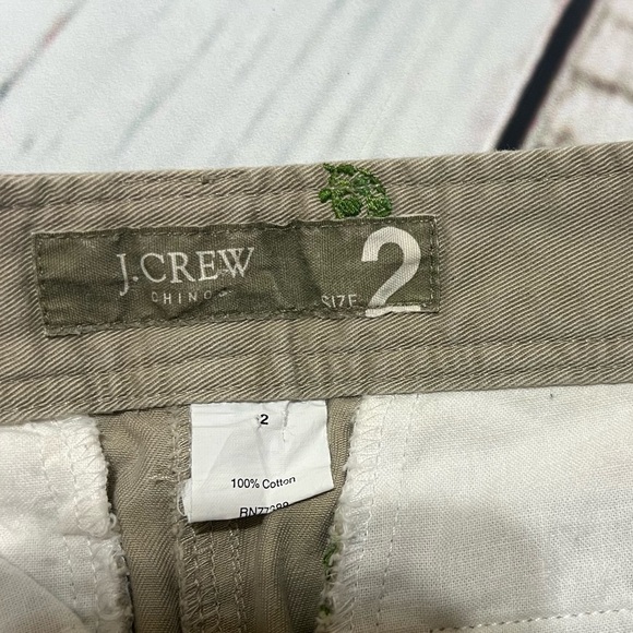 J.CREW Chinos cropped/capri pants khaki 100%cotton size 2 GUC - Picture 5 of 15
